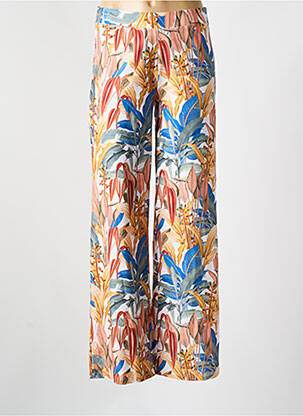 Pantalon droit taille élastique bleu CYELL femme