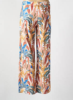 Pantalon droit taille élastique bleu CYELL femme