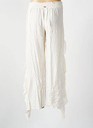 Pantalon 7/8 taille élastique blanc MILONGA femme