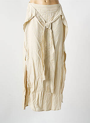 Jupe longue coupe fluide beige PHAX femme