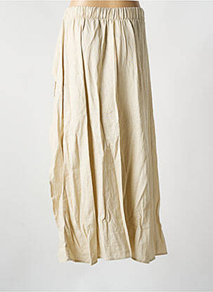 Jupe longue coupe fluide beige PHAX femme