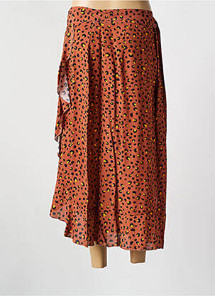 Jupe longue imprimé fantaisie marron CYELL femme