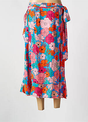 Jupe longue imprimé fantaisie bleu CYELL femme