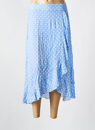 Jupe longue imprimé fantaisie bleu CYELL femme