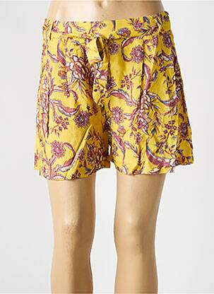 Short coupe droite jaune CYELL femme