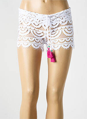 Short coupe droite blanc PILYQ femme