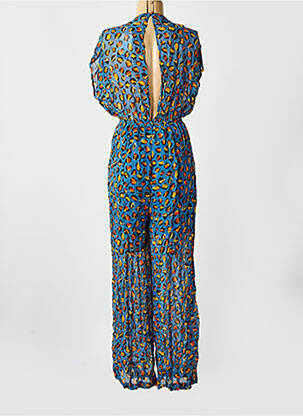 Robe longue imprimé fantaisie sans manche bleu CYELL femme