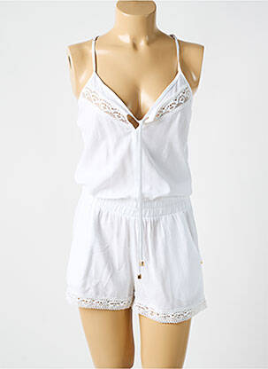 Combishort coupe cintrée manches longues blanc PHAX femme