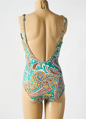 Maillot de bain 1 pièce imprimé fantaisie vert CYELL femme