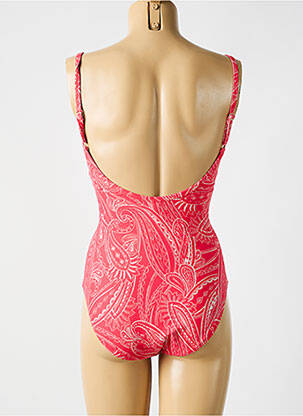 Maillot de bain 1 pièce imprimé fantaisie rouge CYELL femme