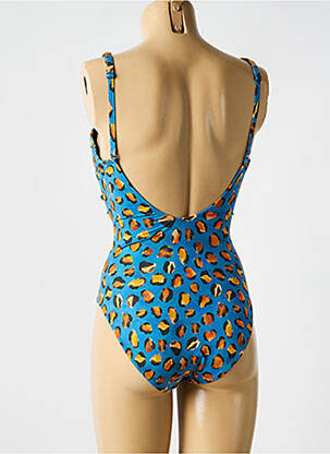 Maillot de bain 1 pièce imprimé fantaisie bleu CYELL femme