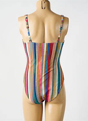 Maillot de bain 1 pièce bretelles élastiquées bleu CYELL femme