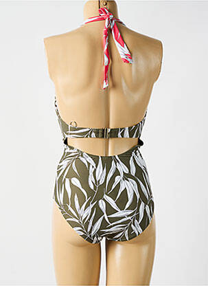 Maillot de bain 1 pièce imprimé fantaisie vert CYELL femme