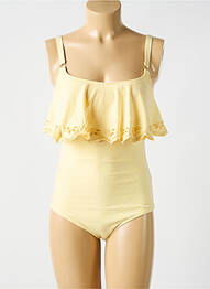 Maillot de bain 1 pièce imprimé fantaisie jaune CYELL femme