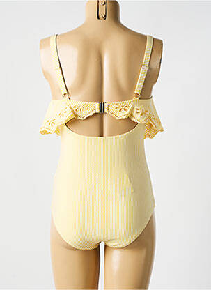 Maillot de bain 1 pièce imprimé fantaisie jaune CYELL femme