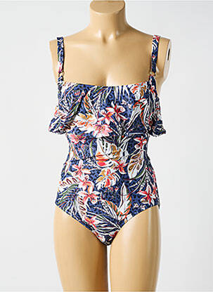 Maillot de bain 1 pièce imprimé fantaisie bleu CYELL femme