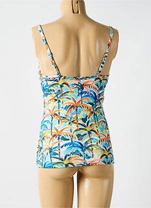 Maillot de bain 1 pièce imprimé fantaisie bleu CYELL femme