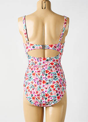Maillot de bain 1 pièce imprimé fantaisie rouge CYELL femme