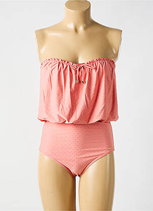 Maillot de bain 1 pièce imprimé fantaisie rose CYELL femme