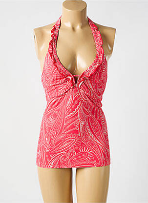 Top de bain imprimé fantaisie rouge CYELL femme