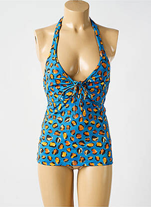 Top de bain imprimé fantaisie bleu CYELL femme
