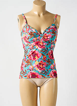 Top de bain imprimé fantaisie bleu CYELL femme