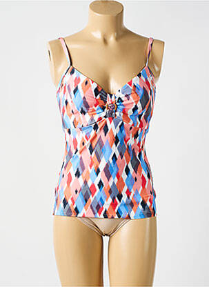 Top de bain imprimé fantaisie bleu CYELL femme