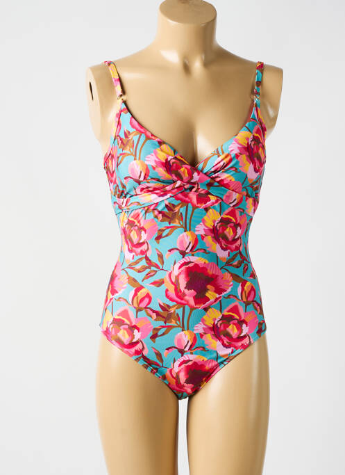 Maillot de bain 1 pièce bleu CYELL pour femme