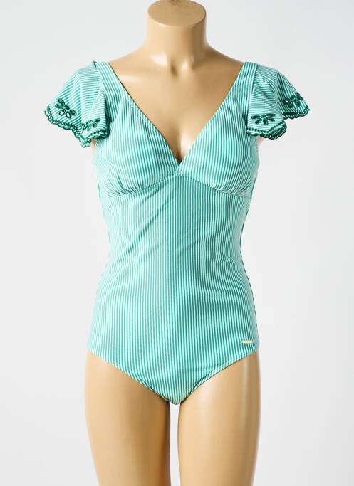 Maillot de bain 1 pièce vert CYELL pour femme
