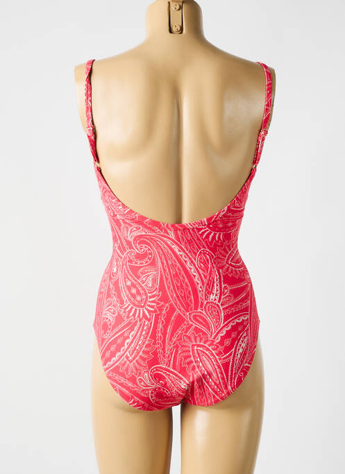 Maillot de bain 1 pièce imprimé fantaisie rouge CYELL femme