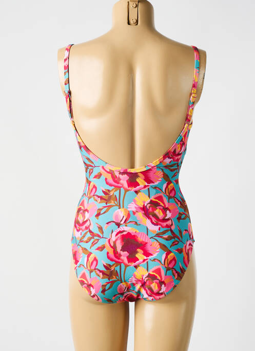 Maillot de bain 1 pièce imprimé fantaisie bleu CYELL femme