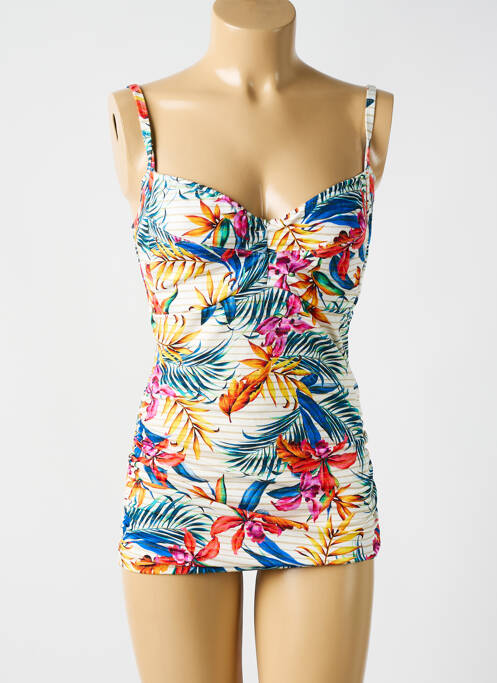 Top de bain imprimé fantaisie bleu CYELL femme