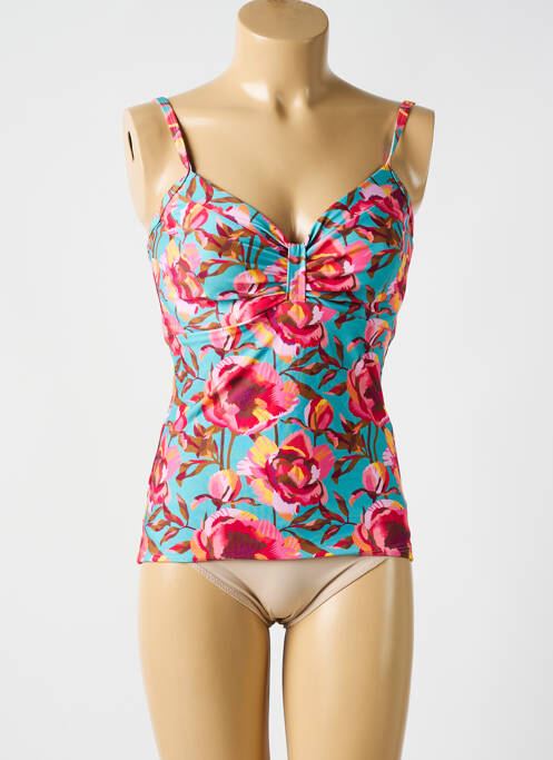 Top de bain imprimé fantaisie bleu CYELL femme