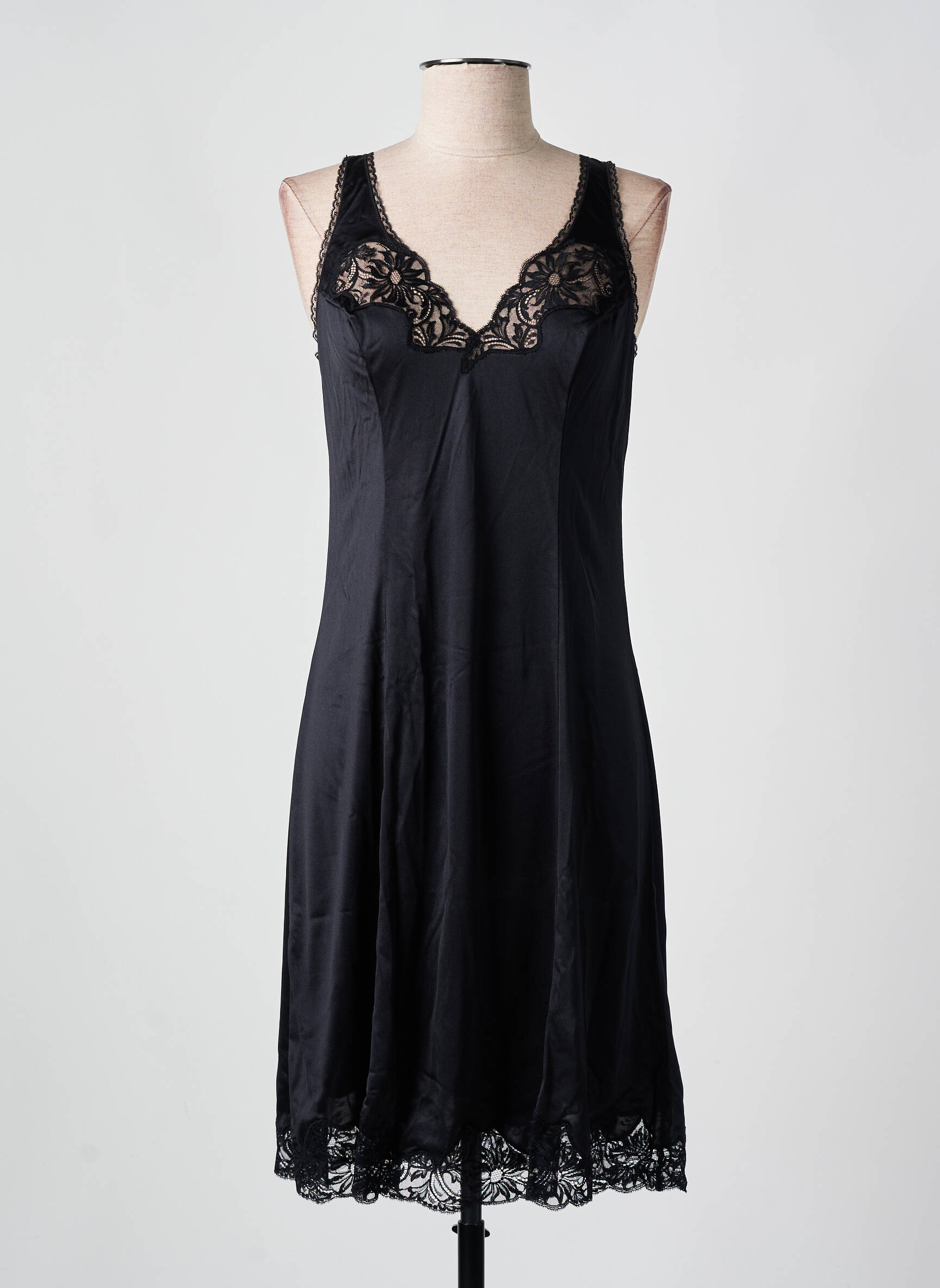 Silk Nuisette Longue Femme Midnight Whisper Black Long Nightie Aubade