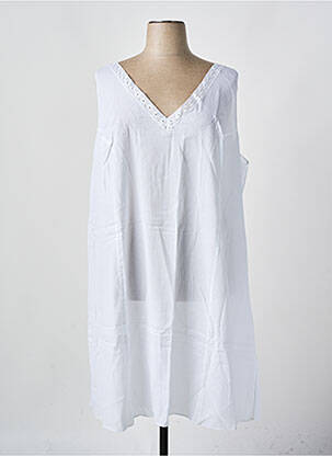 Nuisette/combinette col v blanc CHARMOSYNE femme