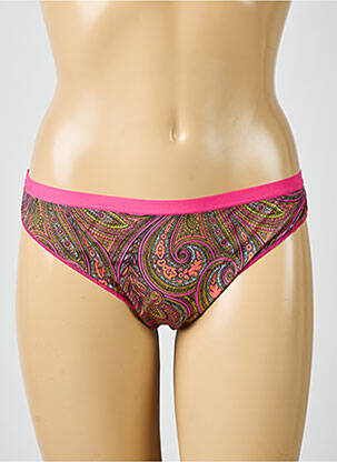 Tanga tissage satiné rose ANTIGEL femme