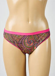 Tanga tissage satiné rose ANTIGEL femme
