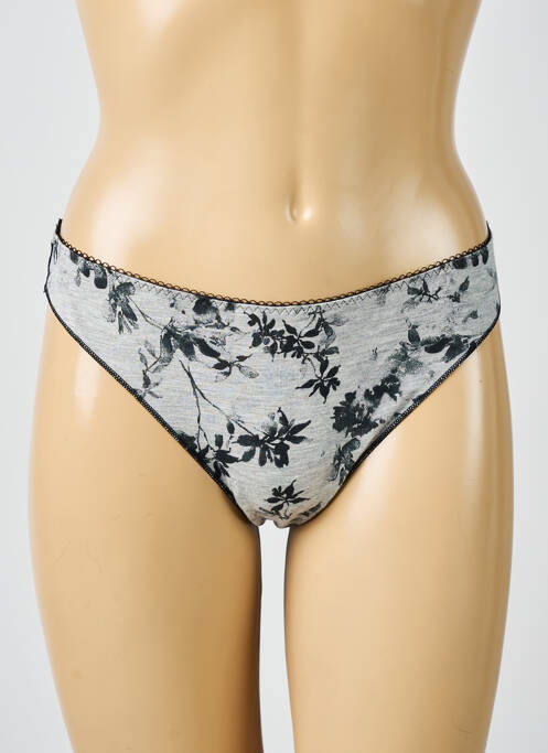 Tanga gris ANTIGEL pour femme