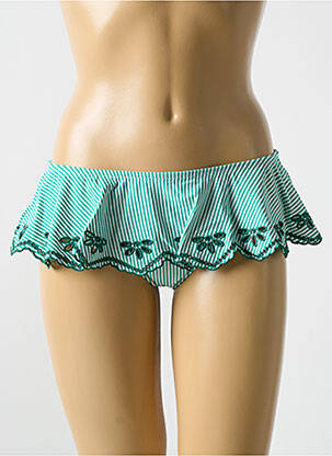 Bas de maillot de bain tissage satiné culotte vert CYELL femme