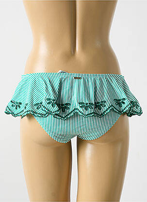 Bas de maillot de bain tissage satiné culotte vert CYELL femme