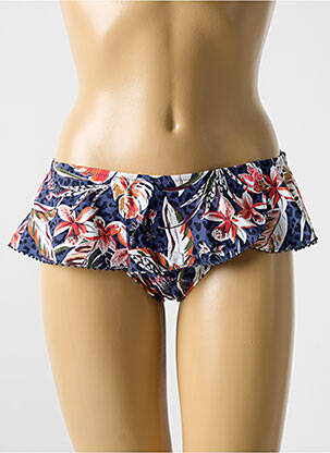 Bas de maillot de bain imprimé tie and dye culotte bleu CYELL femme