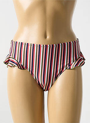 Bas de maillot de bain imprimé rayures culotte vert CYELL femme