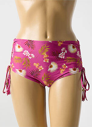 Bas de maillot de bain tissage satiné culotte violet CYELL femme