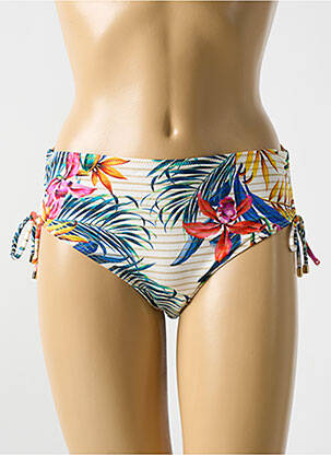 Bas de maillot de bain imprimé tie and dye culotte jaune CYELL femme