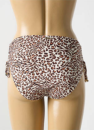 Bas de maillot de bain effet matière satinée culotte beige CYELL femme