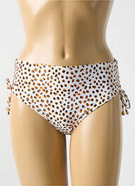 Bas de maillot de bain effet matière satinée culotte beige CYELL femme