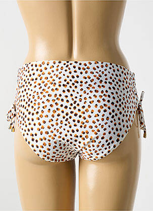 Bas de maillot de bain effet matière satinée culotte beige CYELL femme