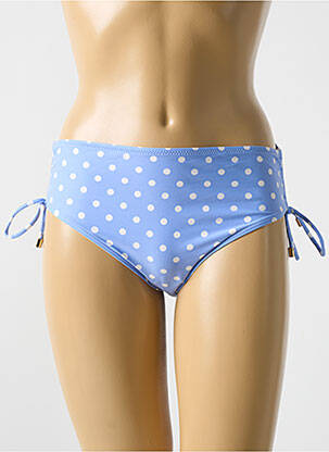 Bas de maillot de bain effet matière satinée culotte bleu CYELL femme