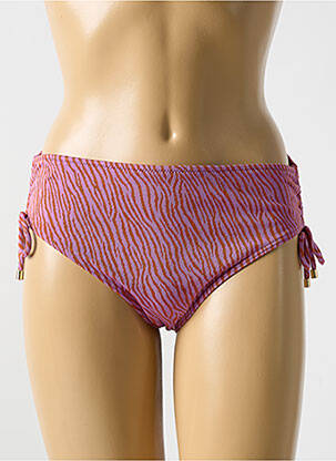 Bas de maillot de bain effet matière satinée culotte rose CYELL femme
