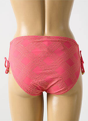 Bas de maillot de bain effet matière satinée culotte rose CYELL femme